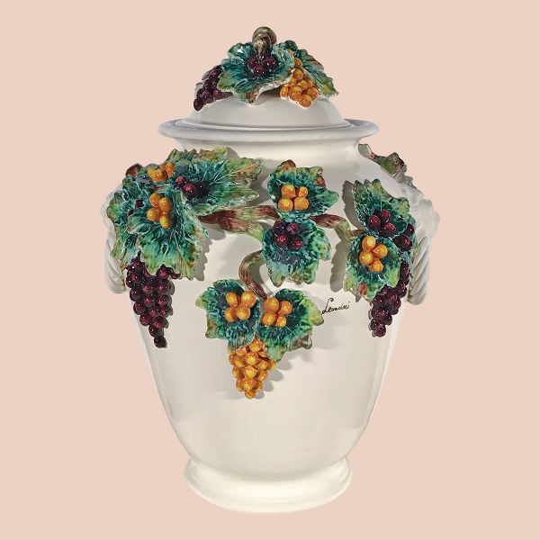 FA108F-66U - Jar with 3-D grape cm. 66h