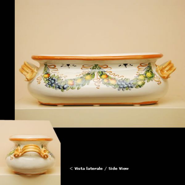 FS209D-55 - Large oval flower holder des: Festoni