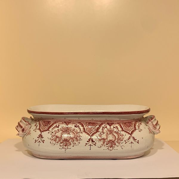 FR209-55R - Vasca castagna dec. Fruttina Rosa cm.55lx22lx17h