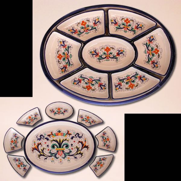 FO423 50 - Oval appetizer plate, diameter cm.50, 8 pieces