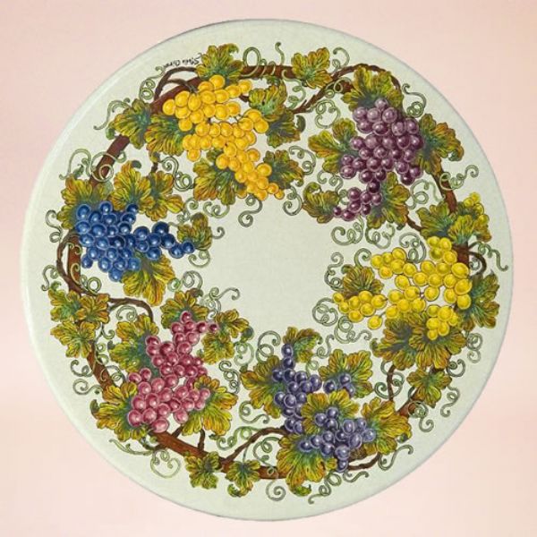 CE0002 T - CLASSIC - In the photo: 60 cm. diameter table<BR><BR>Ceramic table, 4-5 cm thick. Suitable for inside and outside, resistant to a temperature range of 0 to 500 °C.