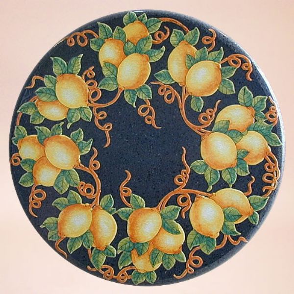 CE0011 T - CLASSIC - In the photo: 60 cm. diameter table<BR><BR>Ceramic table, 4-5 cm thick. Suitable for inside and outside, resistant to a temperature range of 0 to 500 °C.