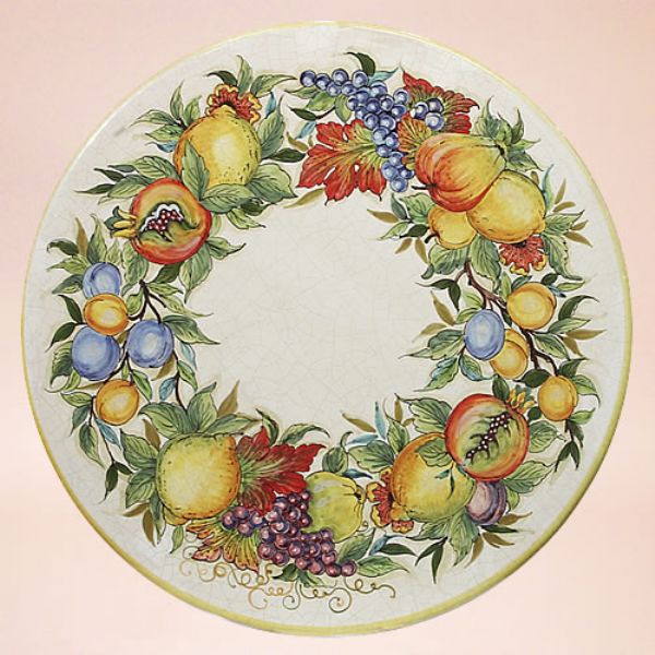CE0014 T - CLASSIC - In the photo: 60 cm. diameter table<BR><BR>Ceramic table, 4-5 cm thick. Suitable for inside and outside, resistant to a temperature range of 0 to 500 °C.