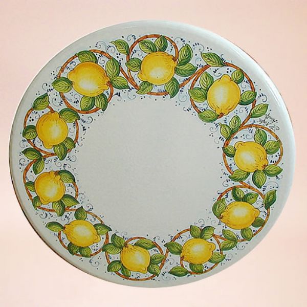 CE0017 T - CLASSIC - In the photo: 60 cm. diameter table<BR><BR>Ceramic table, 4-5 cm thick. Suitable for inside and outside, resistant to a temperature range of 0 to 500 °C.