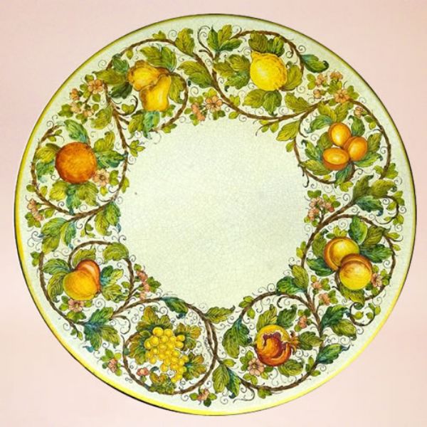 CE0091 T - CLASSICO - In the photo: 90 cm. diameter table<BR><BR>Ceramic table, 4-5 cm thick. Suitable for inside and outside, resistant to a temperature range of 0 to 500 °C.