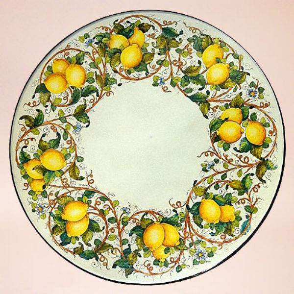 CE0094 T - CLASSICO - In the photo: 90 cm. diameter table<BR><BR>Ceramic table, 4-5 cm thick. Suitable for inside and outside, resistant to a temperature range of 0 to 500 °C.