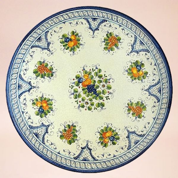CE0095 T - CLASSICO - In the photo: 90 cm. diameter table<BR><BR>Ceramic table, 4-5 cm thick. Suitable for inside and outside, resistant to a temperature range of 0 to 500 °C.
