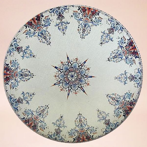 CE0101 T - CLASSICO - In the photo: 90 cm. diameter table<BR><BR>Ceramic table, 4-5 cm thick. Suitable for inside and outside, resistant to a temperature range of 0 to 500 °C.