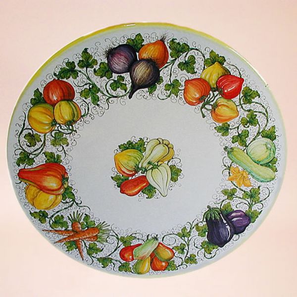 CE0108 T - CLASSICO - In the photo: 90 cm. diameter table<BR><BR>Ceramic table, 4-5 cm thick. Suitable for inside and outside, resistant to a temperature range of 0 to 500 °C.