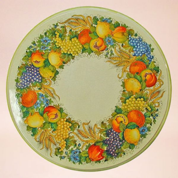 CE0111 T - CLASSICO - In the photo: 90 cm. diameter table<BR><BR>Ceramic table, 4-5 cm thick. Suitable for inside and outside, resistant to a temperature range of 0 to 500 °C.