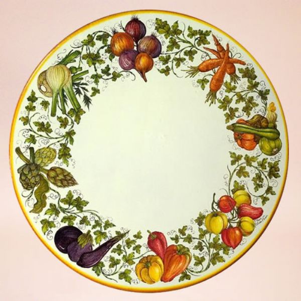 CE0144 T - CLASSICO - In the photo: 120 cm. diameter table<BR><BR>Ceramic table, 4-5 cm thick. Suitable for inside and outside, resistant to a temperature range of 0 to 500 °C.