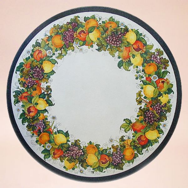CE0146 T - CLASSICO - In the photo: 120 cm. diameter table<BR><BR>Ceramic table, 4-5 cm thick. Suitable for inside and outside, resistant to a temperature range of 0 to 500 °C.