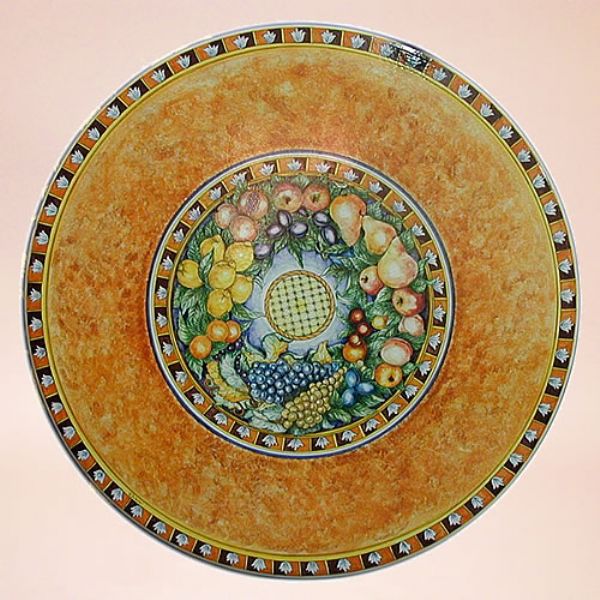 CE0149 T - CLASSICO - In the photo: 120 cm. diameter table<BR><BR>Ceramic table, 4-5 cm thick. Suitable for inside and outside, resistant to a temperature range of 0 to 500 °C.