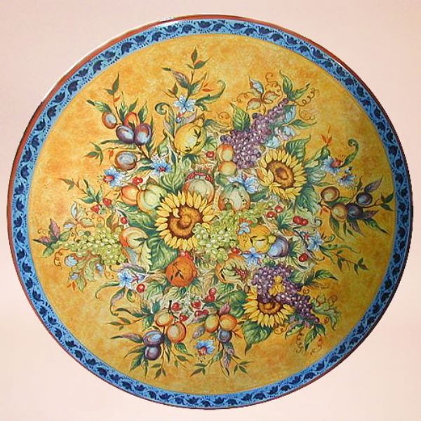 CE0157 T - CLASSICO - In the photo: 120 cm. diameter table<BR><BR>Ceramic table, 4-5 cm thick. Suitable for inside and outside, resistant to a temperature range of 0 to 500 °C.