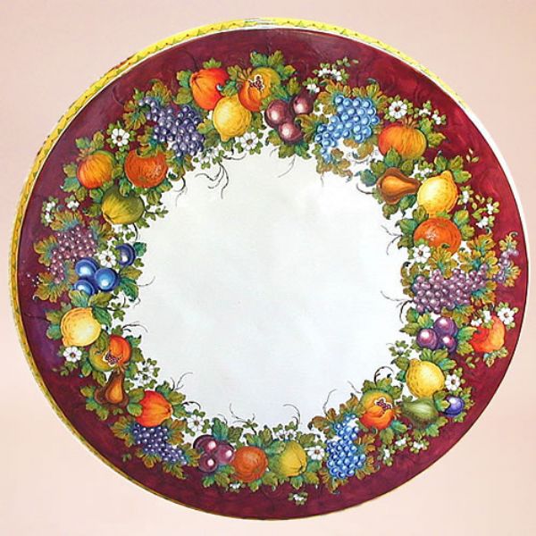 CE0158 T - CLASSICO - In the photo: 120 cm. diameter table<BR><BR>Ceramic table, 4-5 cm thick. Suitable for inside and outside, resistant to a temperature range of 0 to 500 °C.