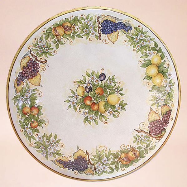 CE0159 T - CLASSICO - In the photo: 120 cm. diameter table<BR><BR>Ceramic table, 4-5 cm thick. Suitable for inside and outside, resistant to a temperature range of 0 to 500 °C.
