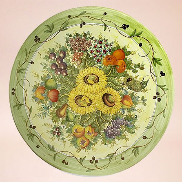 CE0162 T - CLASSICO - In the photo: 120 cm. diameter table<BR><BR>Ceramic table, 4-5 cm thick. Suitable for inside and outside, resistant to a temperature range of 0 to 500 °C.
