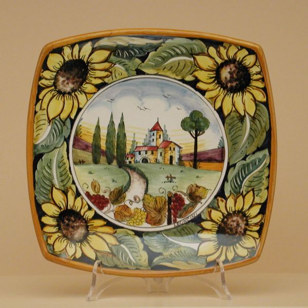 PG 210C 25Q - Square dinner plate cm. 25x25