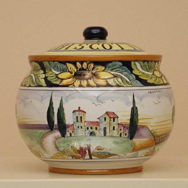 PG 202A 16 - Round biscuit jar cm. 16 h.