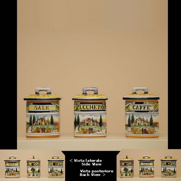 PG 226A 15R-3 - Set 3 canisters cm. 15 h.