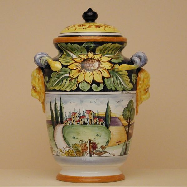 PG 225D 35 - Pot with lid cm. 35 h.