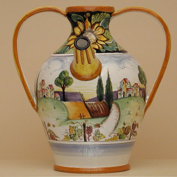 PG 115D 35 - Vase with spout and wide handles cm. 35 h.