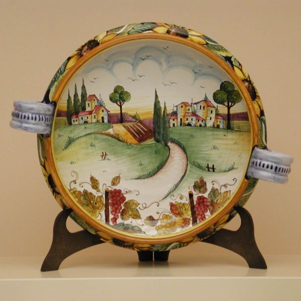 PG 212B 40TM - Centerpiece with handles cm. 40 d.