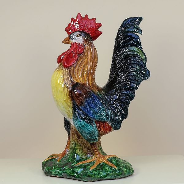 ROOSTER WITH A BLUE AND GREEN TAIL, CM.44H