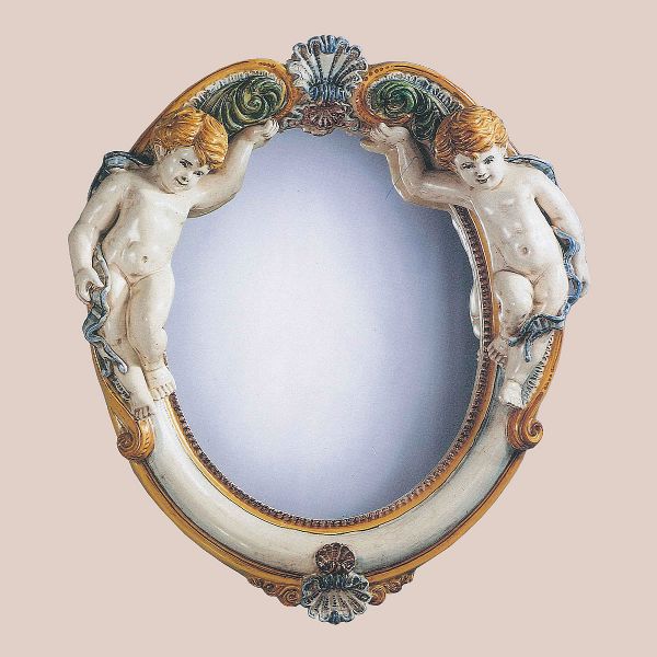 LARGE MIRROR WITH CHERUBS