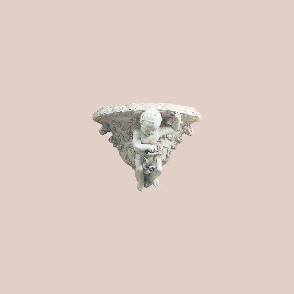 WHITE LEDGE WITH CHERUB