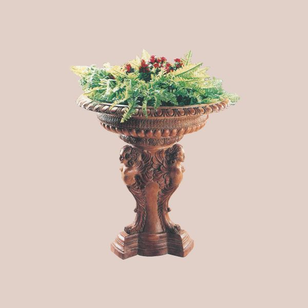 GARDEN FLOWER HOLDER ON A PEDESTAL, CM.85HX90D