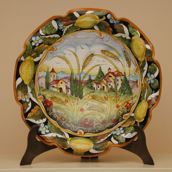 PL 215C 40 - Scallop-edged centerpiece cm. 40