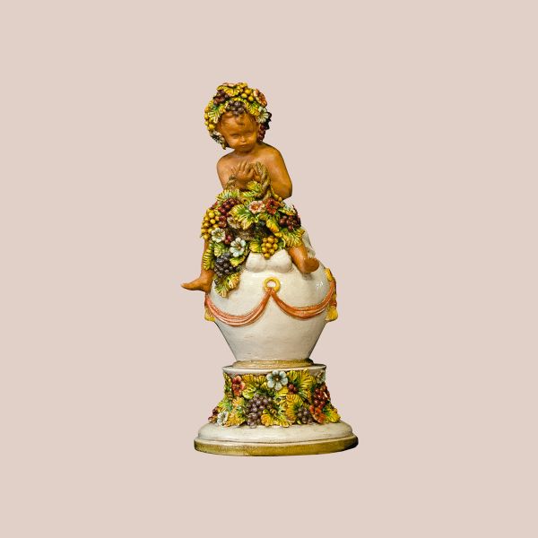 LARGE VASE WITH YOUNG BACCHUS, CM.92H