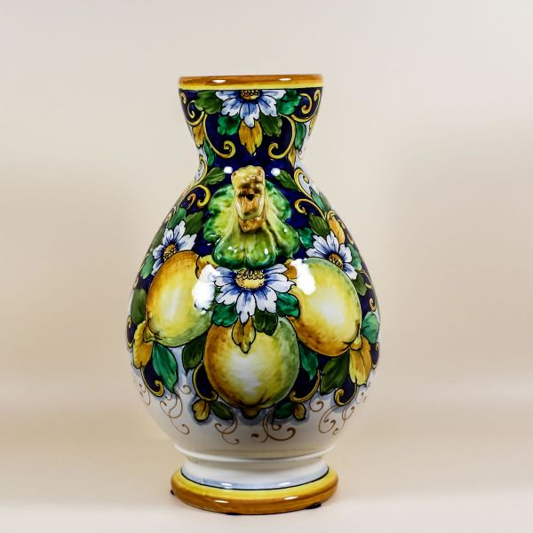 JUG WITH SPOUT AND HANDLE LIMONI FONDO BLU