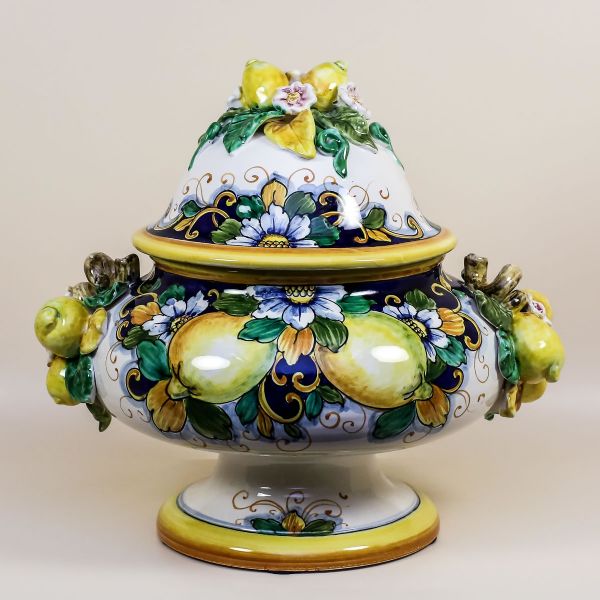 SOUP TUREEN LIMONI FONDO BLU