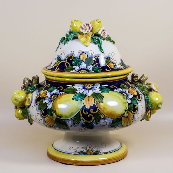 SOUP TUREEN LIMONI FONDO BLU