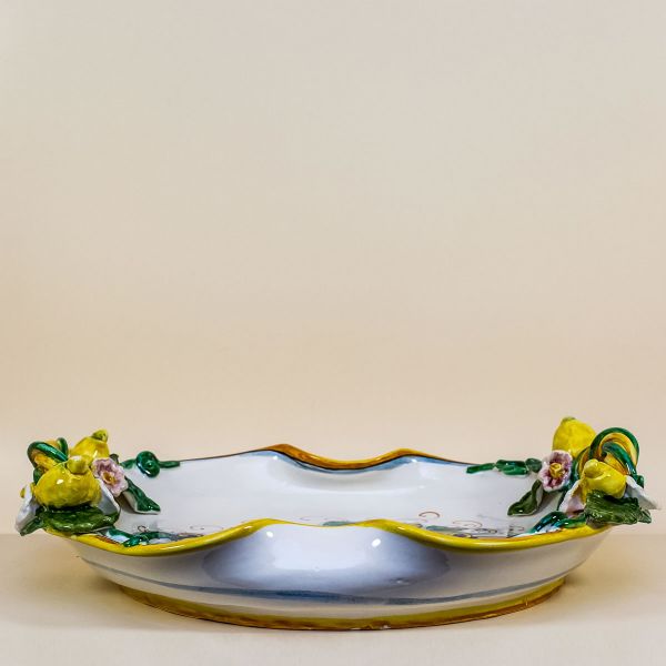 SHAPED CENTERPIECE LIMONI FONDO BLU