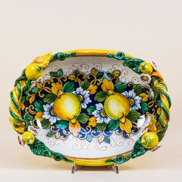 DEEP OVAL SALAD BOWLLIMONI FONDO BLU
