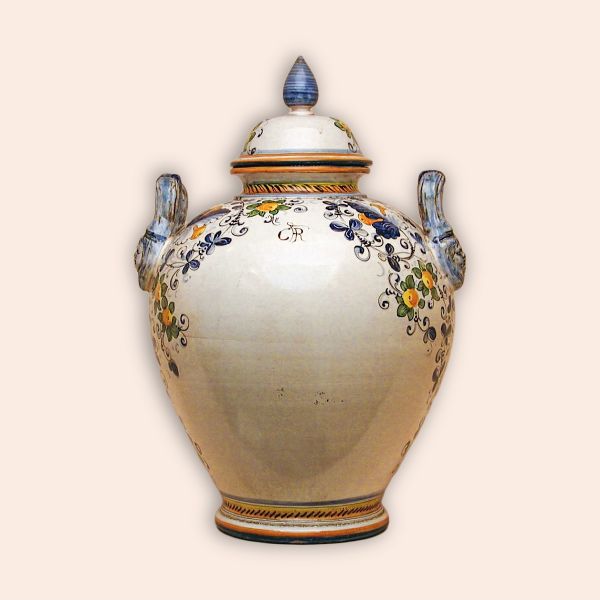    VASE WITH LID CM.80H, design: BLUE CAFAGGIOLO 