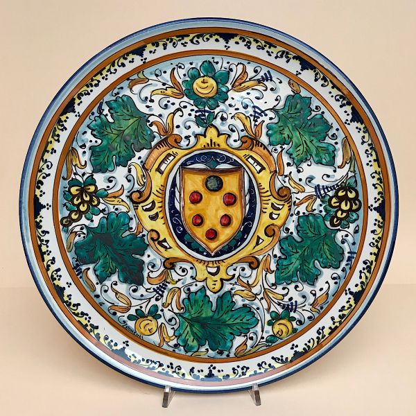 PLATE CM.35D design: CAFAGGIOLO with DE' MEDICI FAMILY'S COAT OF ARM