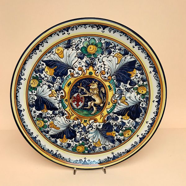 PLATE CM.40D design: CAFAGGIOLO with Florentine coat of arm