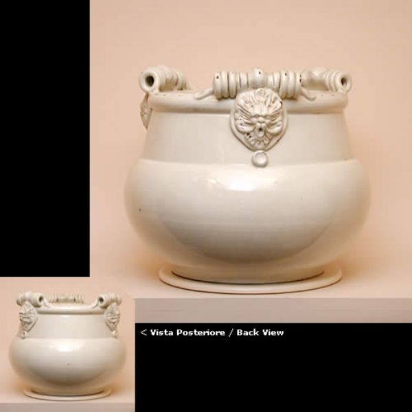 CR366B 34 - Flower holder with 3 handler cm. 34H; inner cm. 28