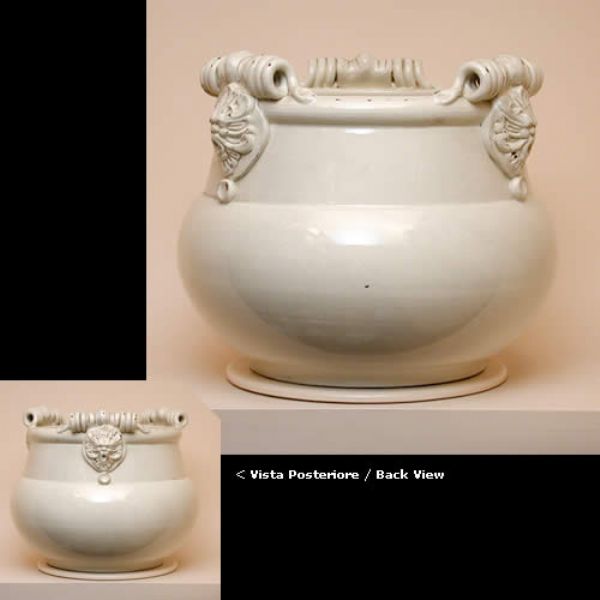 CR366A 32 - Flower holder with 3 handler cm. 32H; inner cm. 26