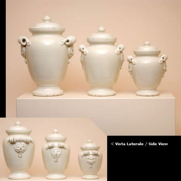 CR321ABC - Set of 3 jars cm.21, 27 and 32H