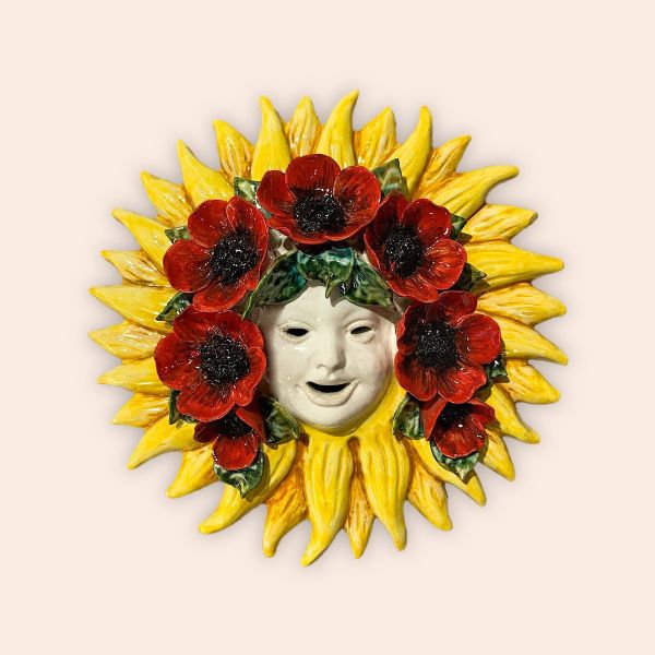 SUN WITH 3D POPPIES, CM.40D