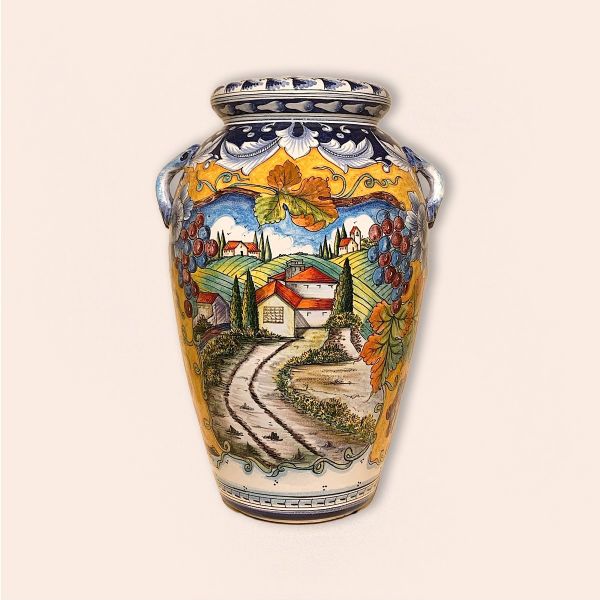 VASE CM.62H TUSCAN COUNTRYSIDE - BLUE