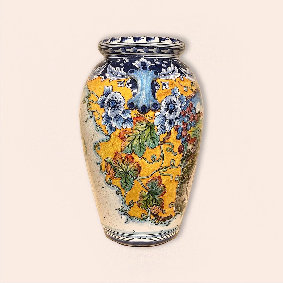 VASE CM.62H TUSCAN COUNTRYSIDE - BLUE