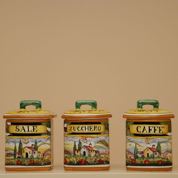 PL 226A 15R-3 - Set 3 canisters cm. 15 h.