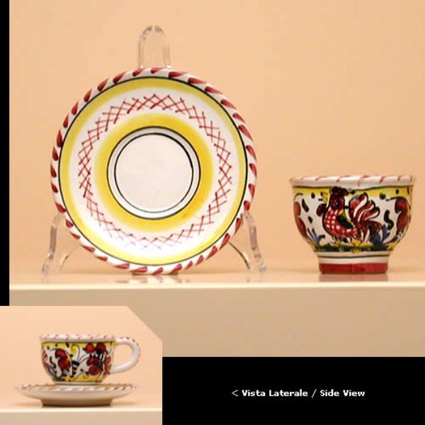 GR518 06 - Coffee cup (cm.6H) with saucer
