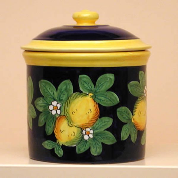LI102 20 - Biscuit/Cookie jar cm.20H, cm. 18 diameter